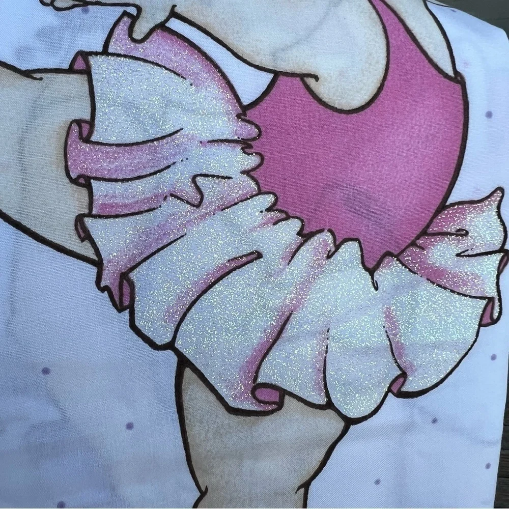Daisy Kingdom Ballerina Babies #4342 4 Block Pillow Panel Glitter Pastel 36x46